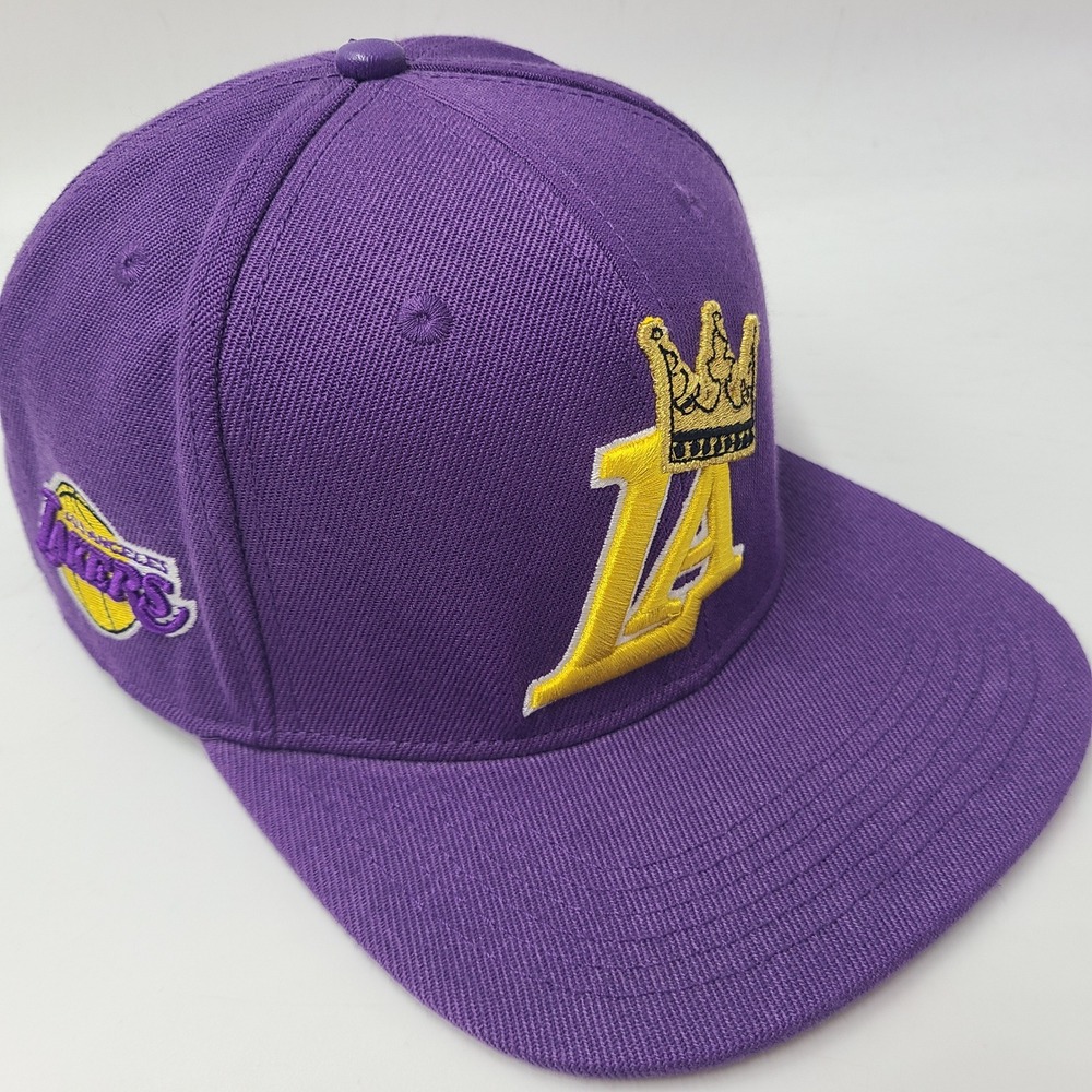 Los Angeles Lakers Hat Snapback Pro Standard Purple Yellow NBA Wool Blend Men